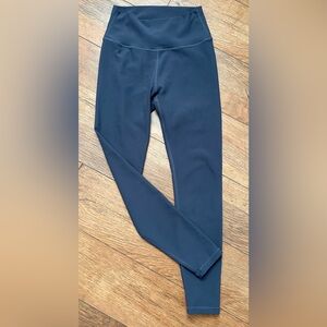 Wilo the Label High-Waisted Slate blue/ grey Ribbed Leggings